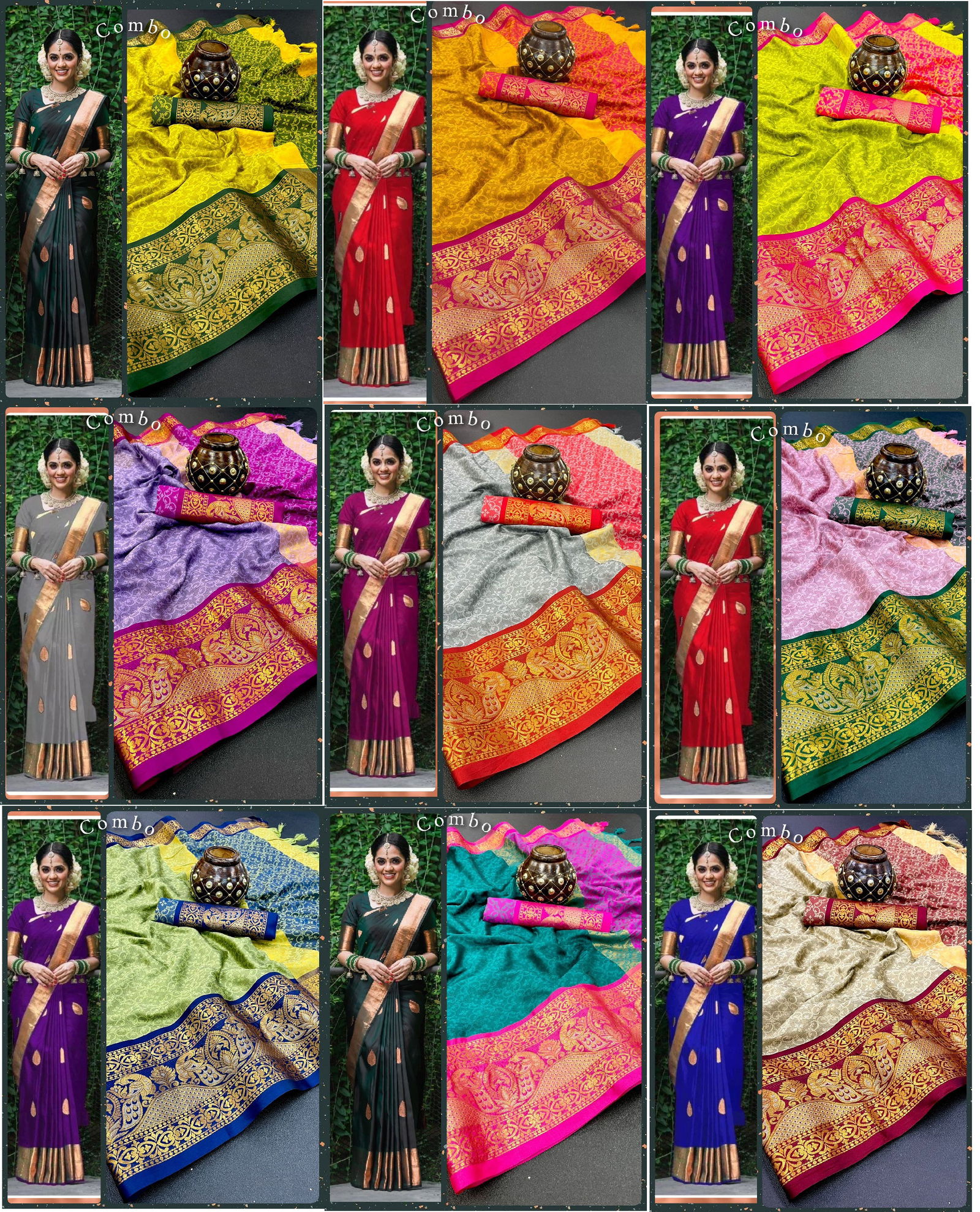 Aab Combo 3 Designer Non Catalog Sarees
